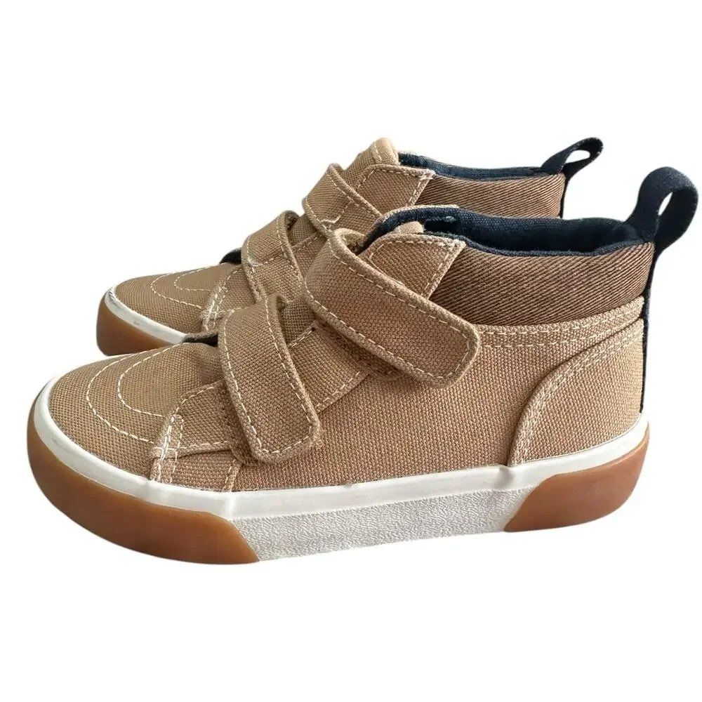 OLD NAVY Boys Tan Velcro Sneakers Size 8